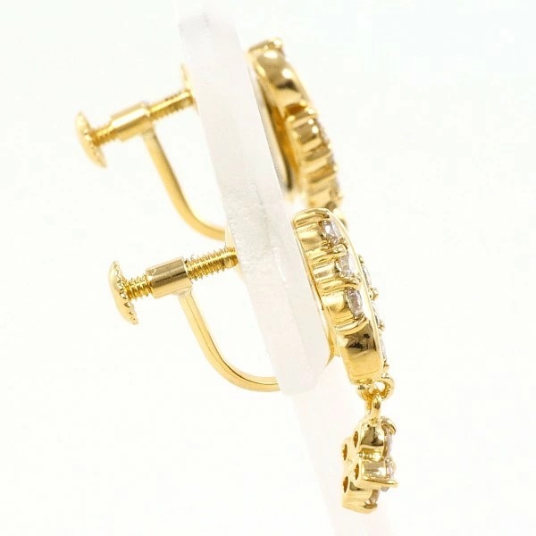 K18 18金 YG イエローゴールド イヤリング ダイヤ 0.22 0.21 ジュエリー 中古 K18 18金 YG イエローゴールド イヤリング ダイヤ 0.22 0.21 ジュエリー 中古