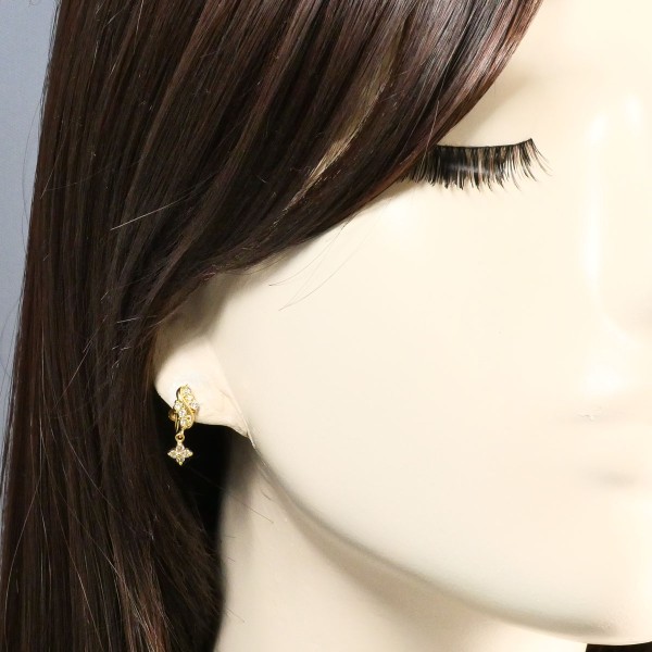 K18 18金 YG イエローゴールド イヤリング ダイヤ 0.22 0.21 ジュエリー 中古 K18 18金 YG イエローゴールド イヤリング ダイヤ 0.22 0.21 ジュエリー 中古