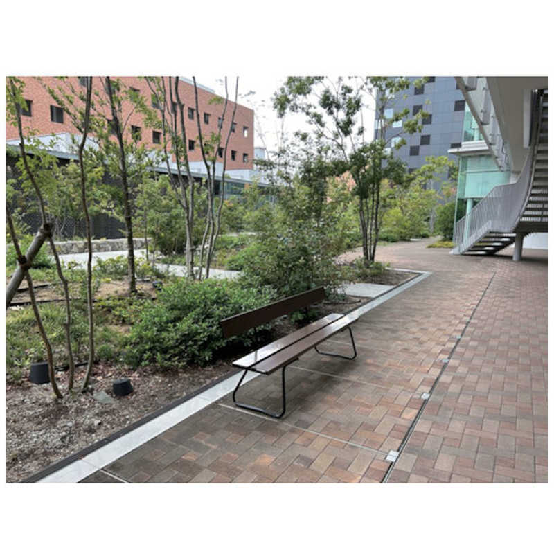 山崎産業　コンドル 屋内外用 樹脂ベンチ 背付ECO ブラウン 1800幅　YB95ZPCBR