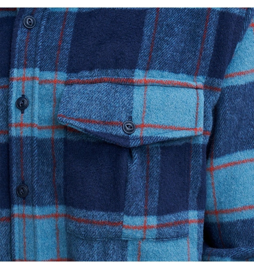 FIERCE VOLCANO LS シャツ QSH233041 メンズ トップス ウェア 長袖 シャツ カジュアル シンプル ブランド チェック ロゴ サーファー ブルー 青 FIERCE VOLCANO LS シャツ QSH233041 メンズ トップス ウェア 長袖 シャツ カジュアル シンプル ブランド チェック ロゴ サーファー ブルー 青