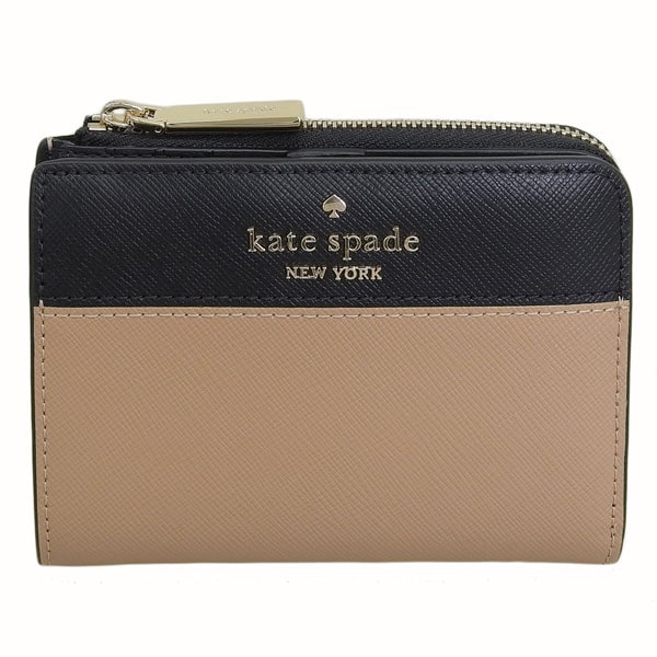 ケイトスペード 財布 レディース 二つ折り財布 アウトレット レザー ブラウン×ブラック マディソン カラーブロック スモール Lジップウォレット madison sm lzip wal KH616 ケイトスペード 財布 レディース 二つ折り財布 アウトレット レザー ブラウン×ブラック マディソン カラーブロック スモール Lジップウォレット madison sm lzip wal KH616