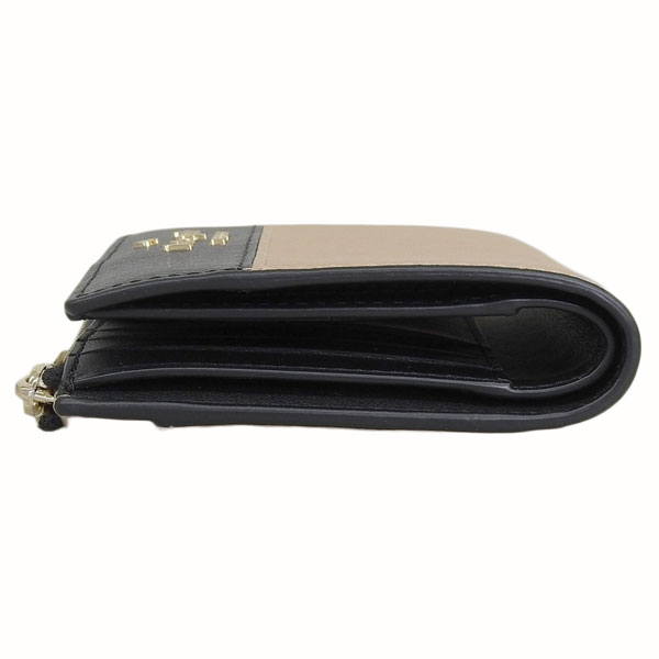 ケイトスペード 財布 レディース 二つ折り財布 アウトレット レザー ブラウン×ブラック マディソン カラーブロック スモール Lジップウォレット madison sm lzip wal KH616 ケイトスペード 財布 レディース 二つ折り財布 アウトレット レザー ブラウン×ブラック マディソン カラーブロック スモール Lジップウォレット madison sm lzip wal KH616