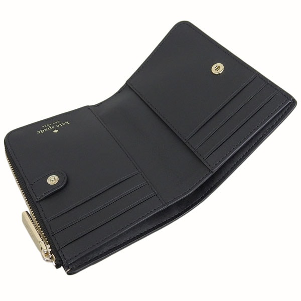 ケイトスペード 財布 レディース 二つ折り財布 アウトレット レザー ブラウン×ブラック マディソン カラーブロック スモール Lジップウォレット madison sm lzip wal KH616 ケイトスペード 財布 レディース 二つ折り財布 アウトレット レザー ブラウン×ブラック マディソン カラーブロック スモール Lジップウォレット madison sm lzip wal KH616