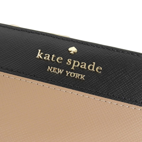ケイトスペード 財布 レディース 二つ折り財布 アウトレット レザー ブラウン×ブラック マディソン カラーブロック スモール Lジップウォレット madison sm lzip wal KH616 ケイトスペード 財布 レディース 二つ折り財布 アウトレット レザー ブラウン×ブラック マディソン カラーブロック スモール Lジップウォレット madison sm lzip wal KH616