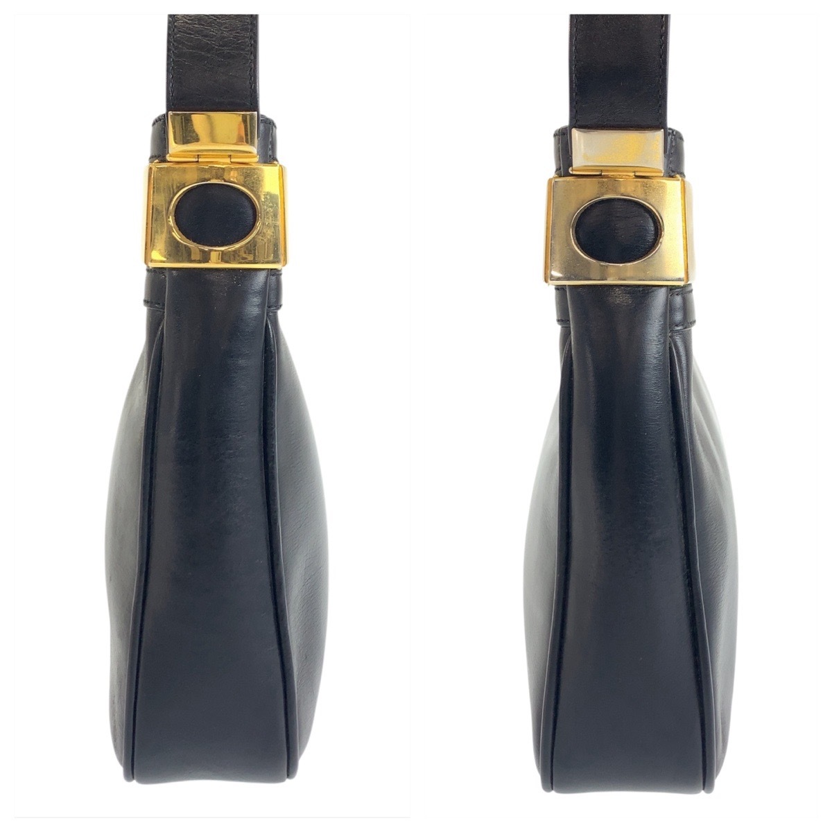 美品 ヴィンテージ シェリーライン オールドグッチ ブラック 黒