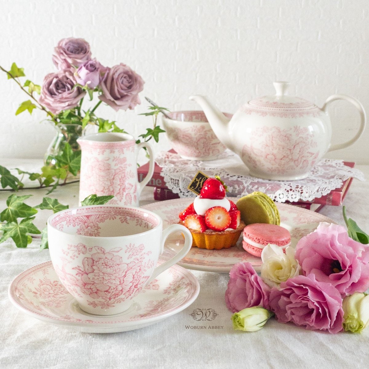 バーレイ ピンク アジアティックフェザンツ カップ＆ソーサー ティー