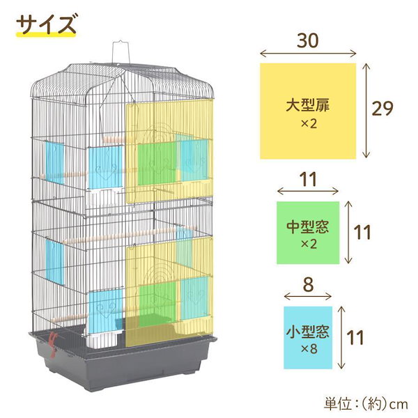 Qoo10] 鳥かご ケージ おしゃれ 多頭飼い 大型