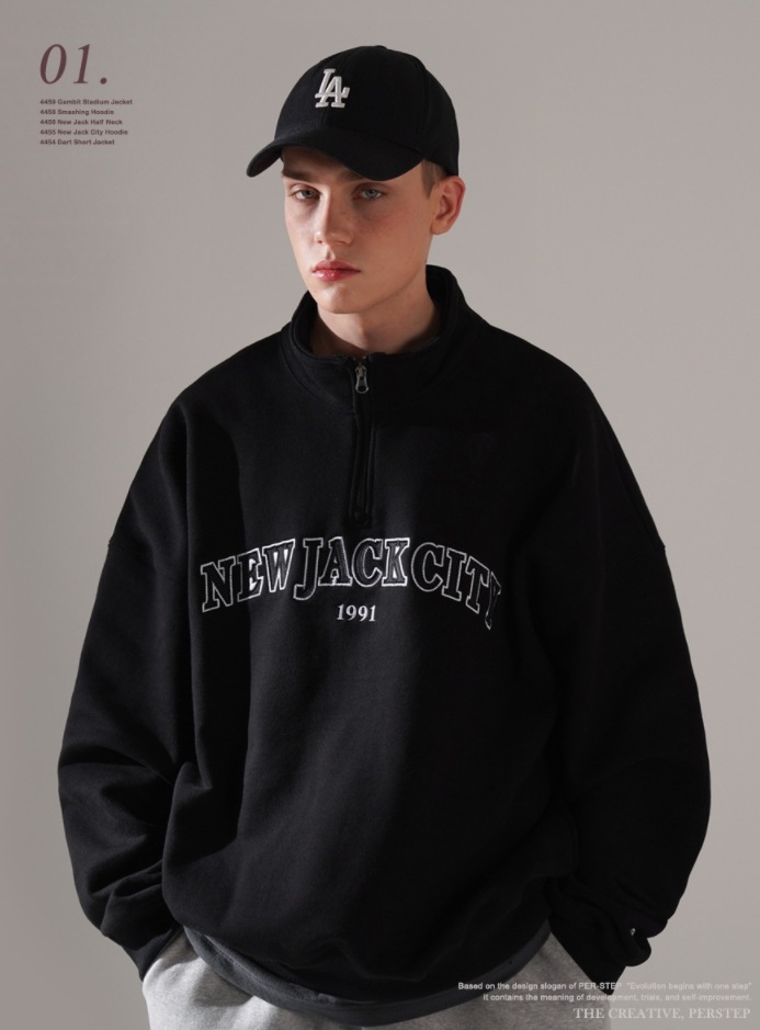 【PERSTEP】★関税込★New Jack Half Neck Sweatshirts SMMT4456 PERSTEP] NEW JACK HALF NECK SWEATSHIRTS トレーナー