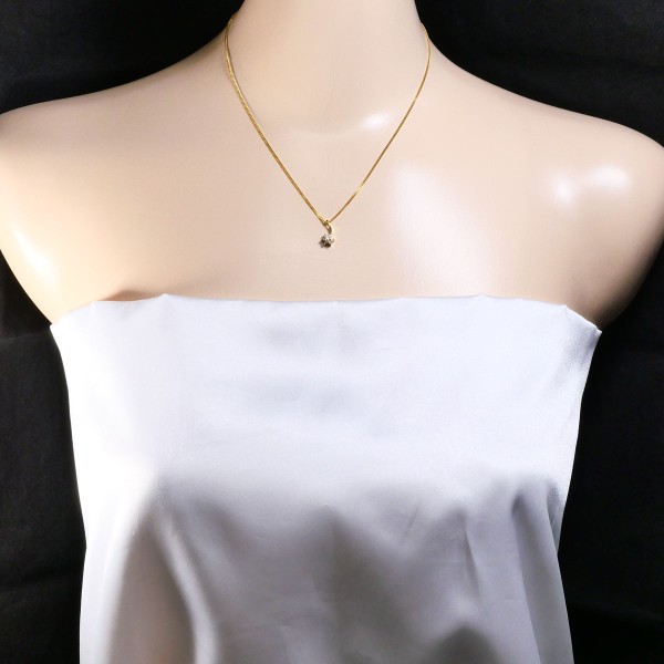 K18 18金 YG イエローゴールド ネックレス ダイヤ 約40cm ジュエリー 中古 K18 18金 YG イエローゴールド ネックレス ダイヤ 約40cm ジュエリー 中古