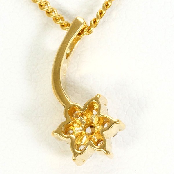 K18 18金 YG イエローゴールド ネックレス ダイヤ 約40cm ジュエリー 中古 K18 18金 YG イエローゴールド ネックレス ダイヤ 約40cm ジュエリー 中古