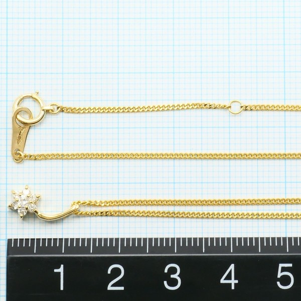 K18 18金 YG イエローゴールド ネックレス ダイヤ 約40cm ジュエリー 中古 K18 18金 YG イエローゴールド ネックレス ダイヤ 約40cm ジュエリー 中古