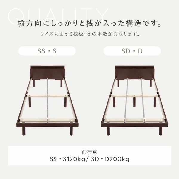 ベッド ワイドキング 240(S+D) ベッドフレームのみ ホワイト 連結 高さ調整 棚付 コンセント すのこ 木製 ベッド ワイドキング 240(S+D) ベッドフレームのみ ホワイト 連結 高さ調整 棚付 コンセント すのこ 木製