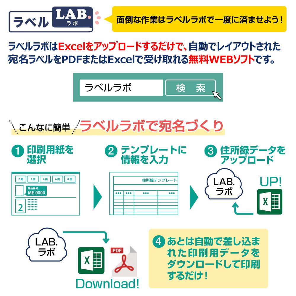 （まとめ買い）ラベル用紙 いつものラベル 包装/POP用 A4 6x8片付 48面 100枚 ME-533T [x3]