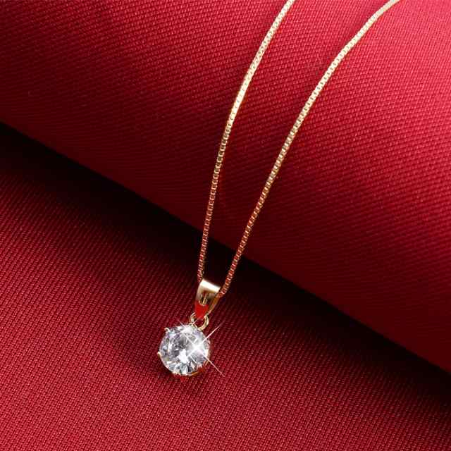 ネックレス レディース 大粒0.8カラット アレルギー対応 プラチナ ゴールド アクセサリー ジュエリー プレゼント 女性 人気 記念日 誕生日 華奢 彼女 妻 嫁 妻 娘 一粒ジルコニア ages