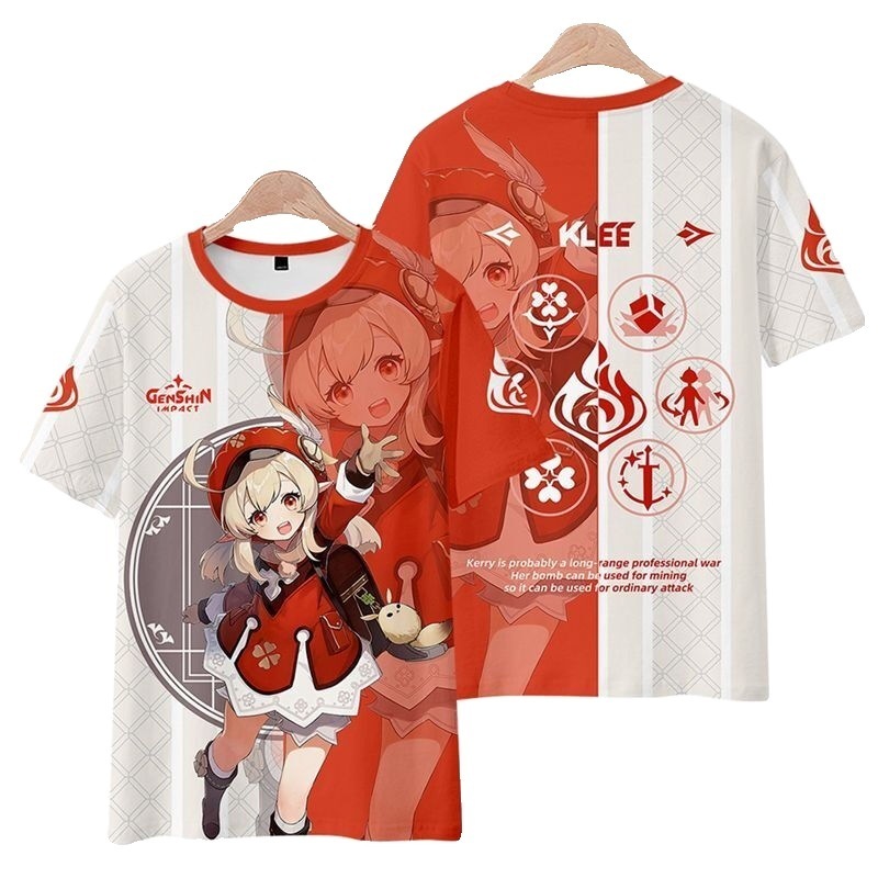 原神 服 李印 シャンジースパークル 夏服 学者青半袖tシャツ 原神 服 李印 シャンジースパークル 夏服 学者青半袖tシャツ