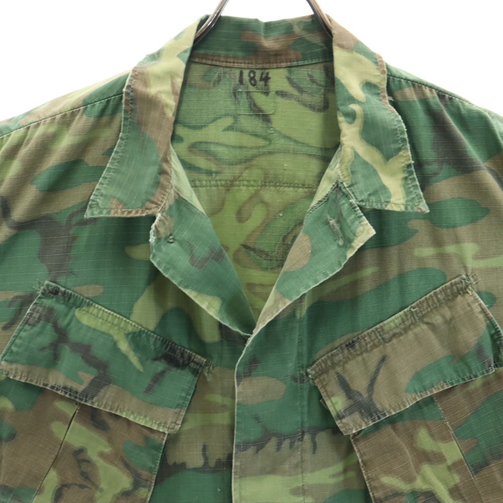 アメリカ海兵隊 60s ジャングルファティーグ ヴィンテージ DSA 4TH カモフラージュ柄 長袖 ミリタリージャケット グリーン USMC メンズ