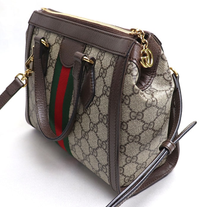 GUCCI グッチ オフィディア GG スモール トートバッグ 2Wayショルダーバッグ ブラウン ベージュ/エボニー 547551 K05NB 8745 レディース 中古