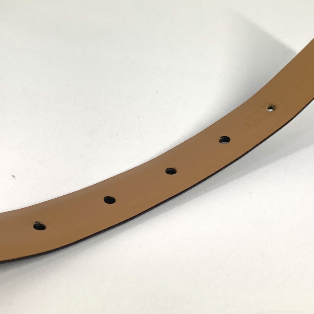 ベルト ロゴ バックル レザー ブラック