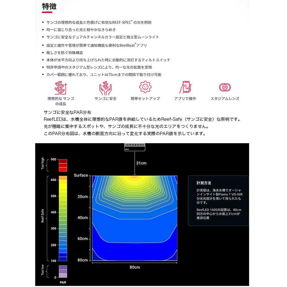 レッドシー REEF LED 160&専用マウントアーム サンゴ 成長 色揚げ ー80cm 水槽 ライト 照明 CRC10―15―10―50―20 レッドシー REEF LED 160&専用マウントアーム サンゴ 成長 色揚げ ー80cm 水槽 ライト 照明 CRC10―15―10―50―20