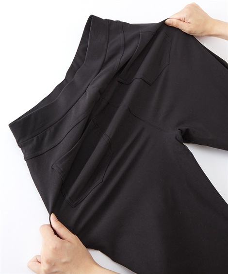 クロップド・カプリパンツ シニアファッション エンボス加工中綿入りパンツ クロップド・カプリパンツ シニアファッション エンボス加工中綿入りパンツ