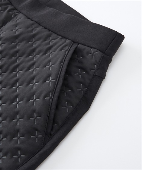クロップド・カプリパンツ シニアファッション エンボス加工中綿入りパンツ クロップド・カプリパンツ シニアファッション エンボス加工中綿入りパンツ