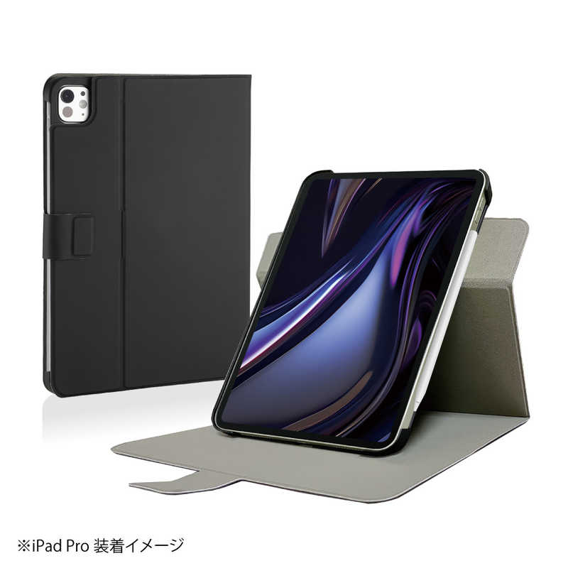 ナカバヤシ　iPadPro(M4)11インチ用 回転式ハードケースカバー　TBCIPP24109BK