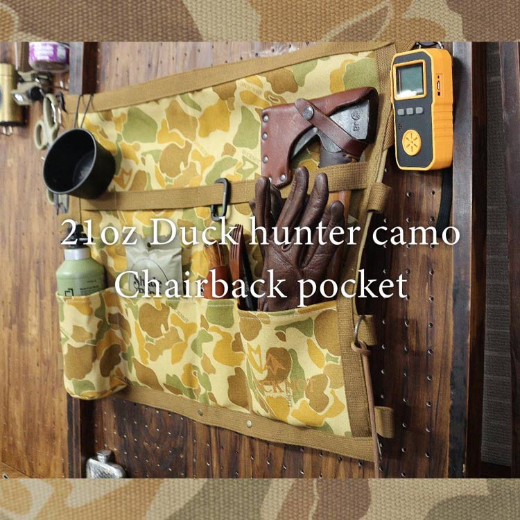 ダックノット 21ozダックハンターカモ チェアバックポケット 幅55×丈45cmパラコード約1m #722118 ダックノット 21ozダックハンターカモ チェアバックポケット 幅55×丈45cmパラコード約1m #722118