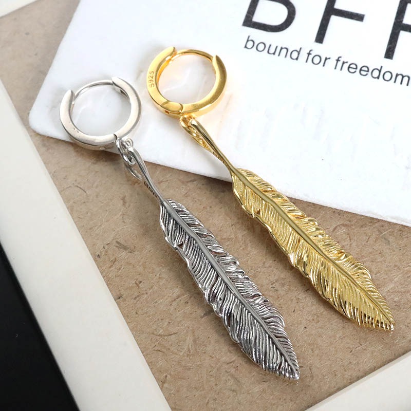 BFF S925 フェザーフープピアス [bffes008]