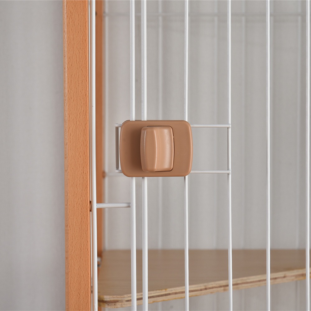 猫 ケージ キャットケージ 2段 木製フレーム ハンモック付 広々 大型 猫ゲージ 高級感おしゃれ キャットハウス ネコ ハウス 多段 留守番脱走防止多頭飼い多頭 スチール ペットケージ【ナチュラル】