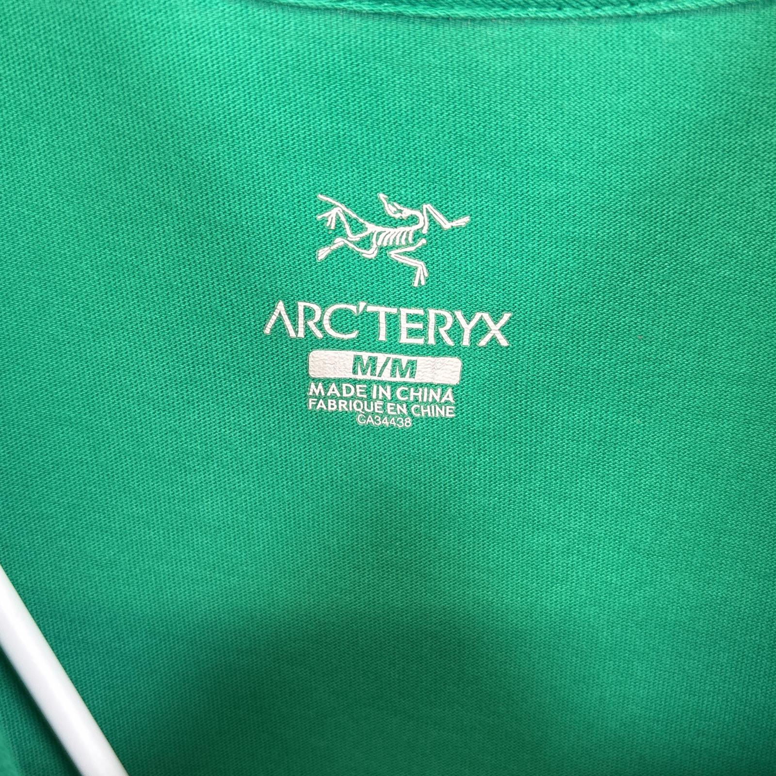 古着 半袖Tシャツ プリント ロゴ クルーネック M グリーン メンズ