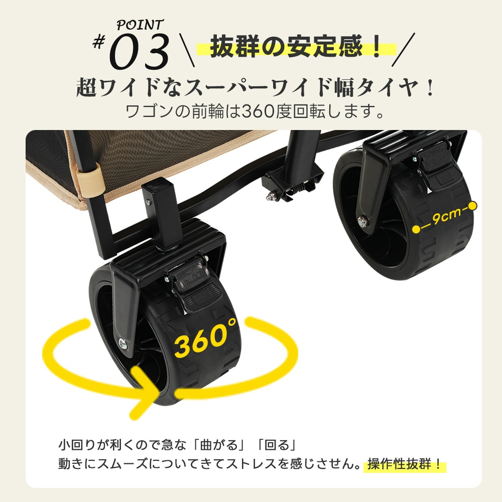 【2点購入で150OFF】【国内即発送】【ベージュ】ダブルシェルフ上下2段 キャリーワゴン アウトドアワゴン 290L 後ろ開け 自立式 折りたたみ コンパクト