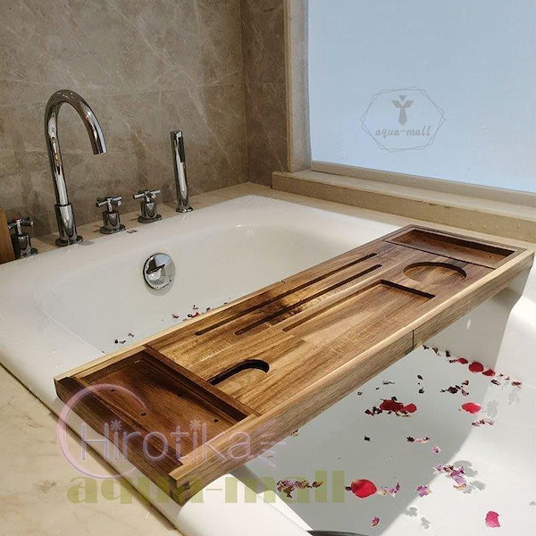 Qoo10] バスタブトレー 伸縮式 テーブル 浴室