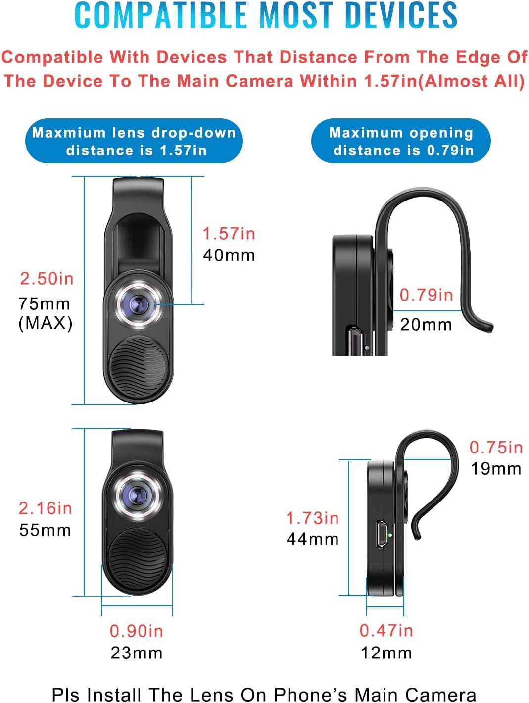 100倍小型スマホ用顕微鏡 レンズクリップ付き LEDライト内蔵 HD光学レンズ デジタル顕微鏡 携帯便利 生物観察 98%のスマートフォンと互換性があり 子供と大人は使えます 100倍小型スマホ用顕微鏡 レンズクリップ付き LEDライト内蔵 HD光学レンズ デジタル顕微鏡 携帯便利 生物観察 98%のスマートフォンと互換性があり 子供と大人は使えます
