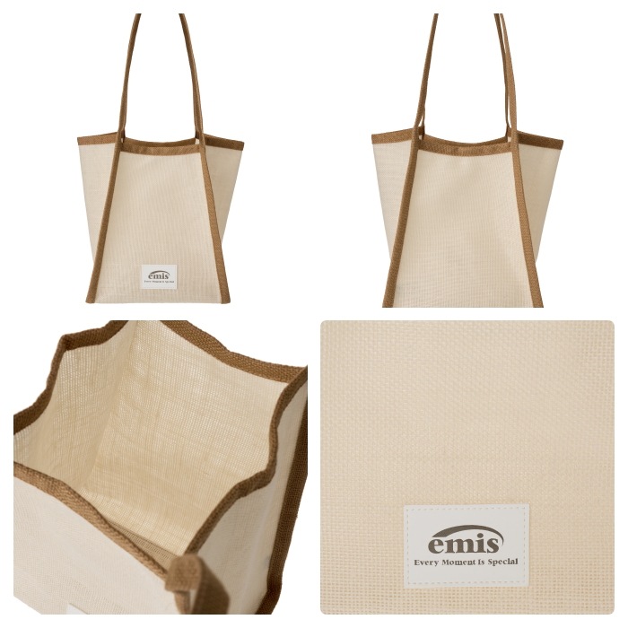 EMIS】 LINEN BEACH BAG : 3COLORS