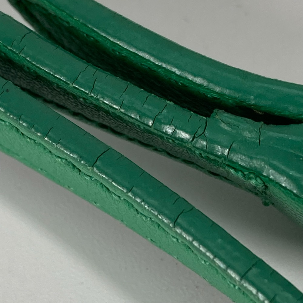 クラッチバッグ ロゴ ポーチ メイクポーチ 化粧ポーチ ストラップ付 ナイロン グリーン