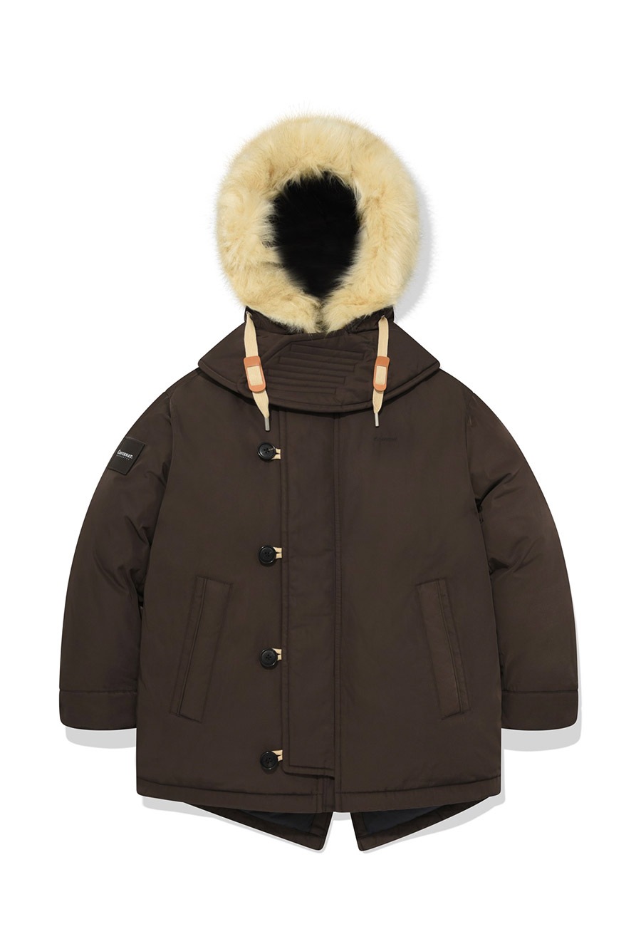 MIDDLE HOODIE FUR DOWN JUMPER / CO2304DP07BR / CO2304DP07BK