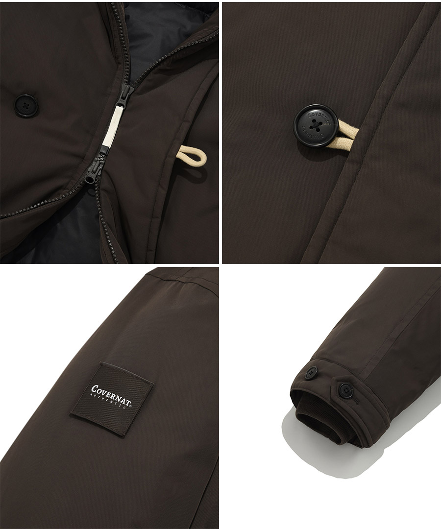 MIDDLE HOODIE FUR DOWN JUMPER / CO2304DP07BR / CO2304DP07BK