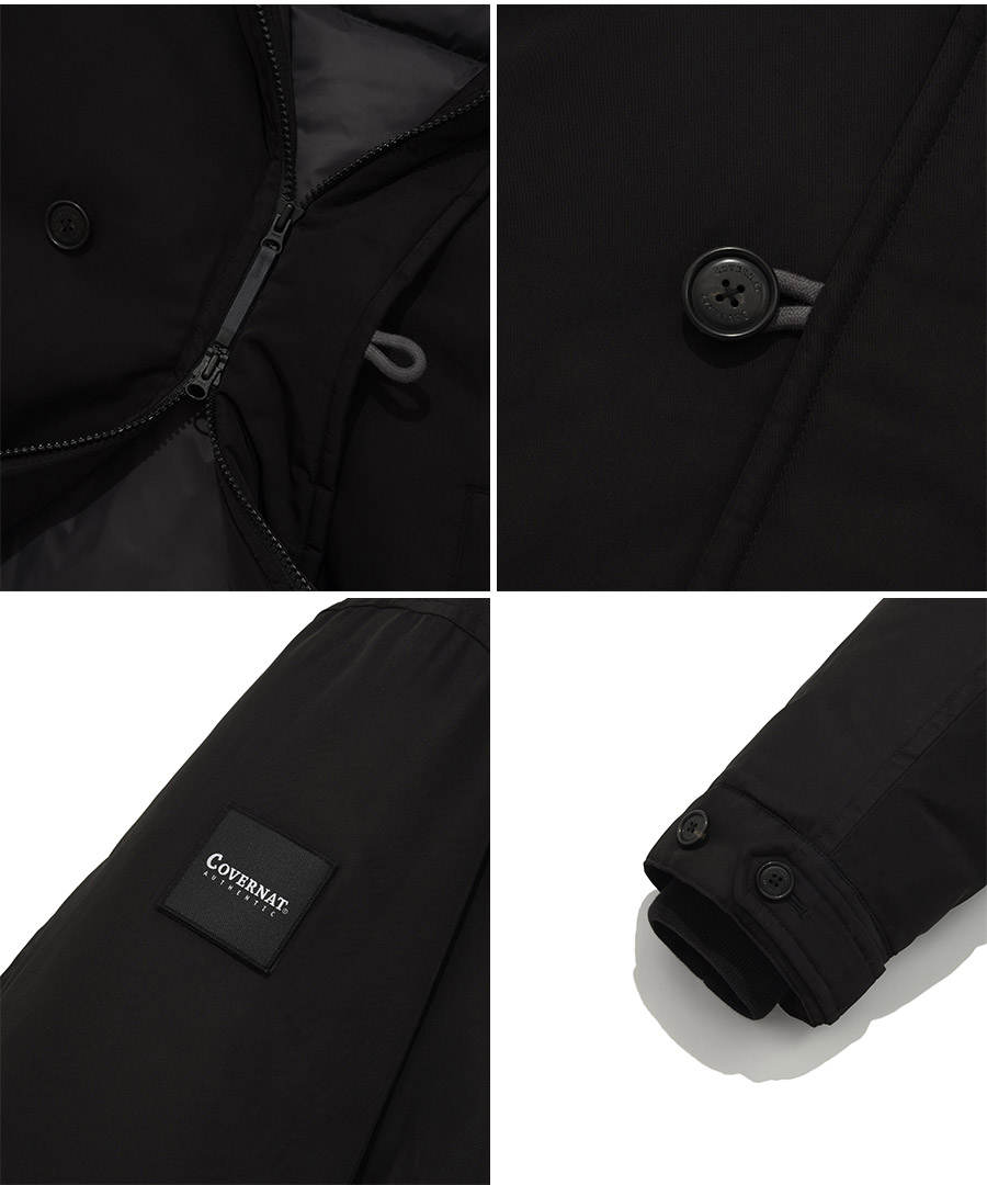 MIDDLE HOODIE FUR DOWN JUMPER / CO2304DP07BR / CO2304DP07BK