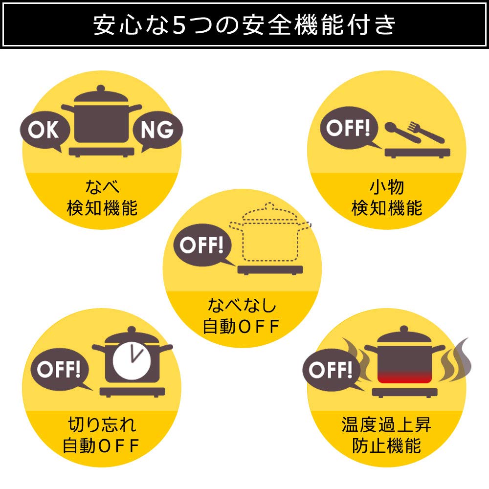 アイリスオーヤマ IHクッキングヒーター 卓上 1400W ビルトインタイプ コンロ ホワイト IHC-B112-W