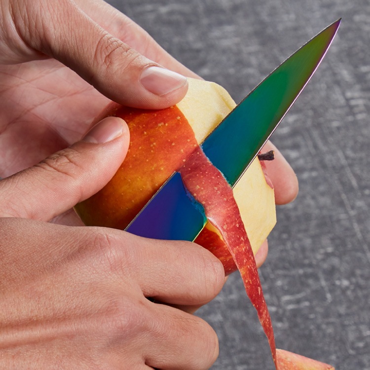 スミカマ 日本製 霞 KASUMI チタニウム 包丁セット 三徳包丁 ペティナイフ シャープナー 3点セット 三徳18cm ペティ12cm 砥石 青い包丁 関の刃物 職人仕上げ 刃物のまち 岐阜県関市