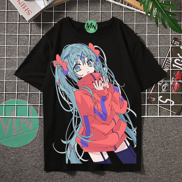 Qoo10] 初音ミク新半袖tシャツ日系二次元ミク男女