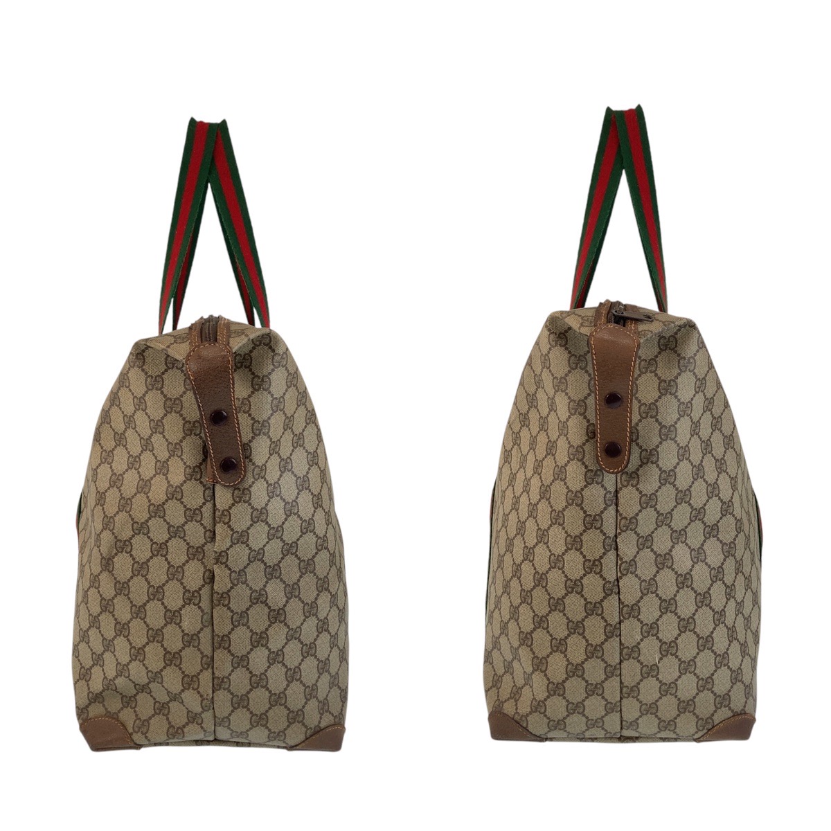 オールドグッチ ボストンバッグ シェリーライン GG インターロッキング金具 ヴィンテージ オールドグッチ シェリーライン インターロッキング