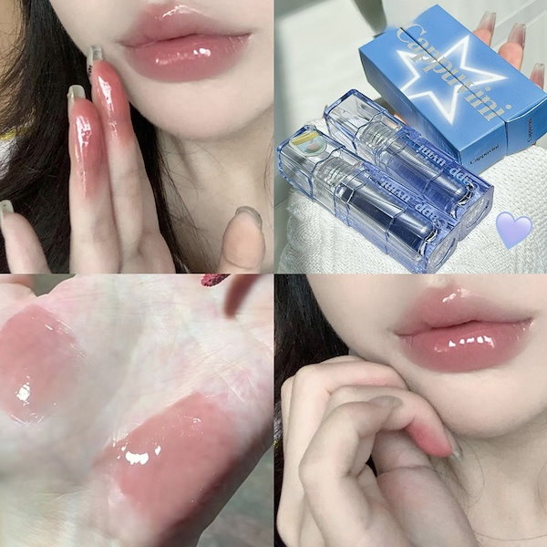 Qoo10] CAPPUVINI 【新色発売】リップ氷透青鏡面感 リップグ