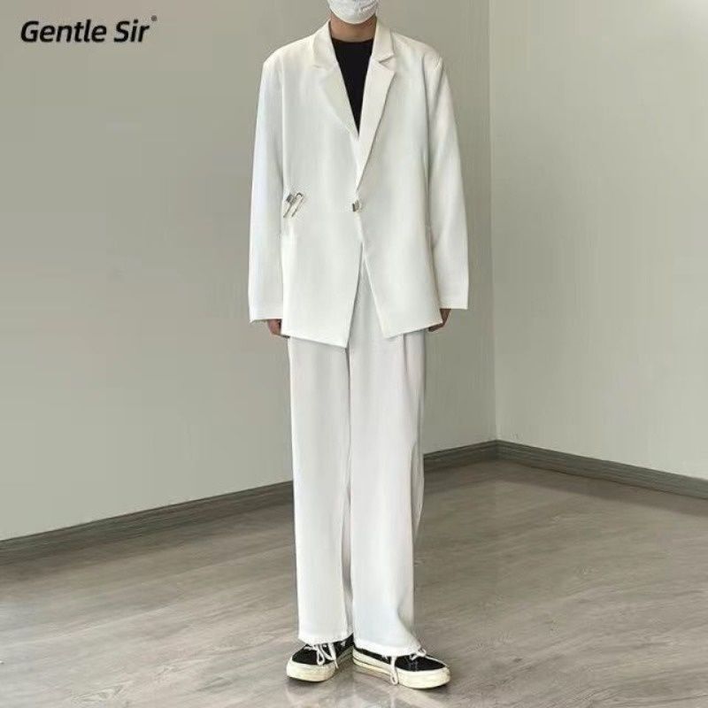 サマースーツ 高級デザイン感 スーツ ブレザー+カジュアルパンツ セットアップメンズ 2点セット サマースーツ 高級デザイン感 スーツ ブレザー+カジュアルパンツ セットアップメンズ 2点セット