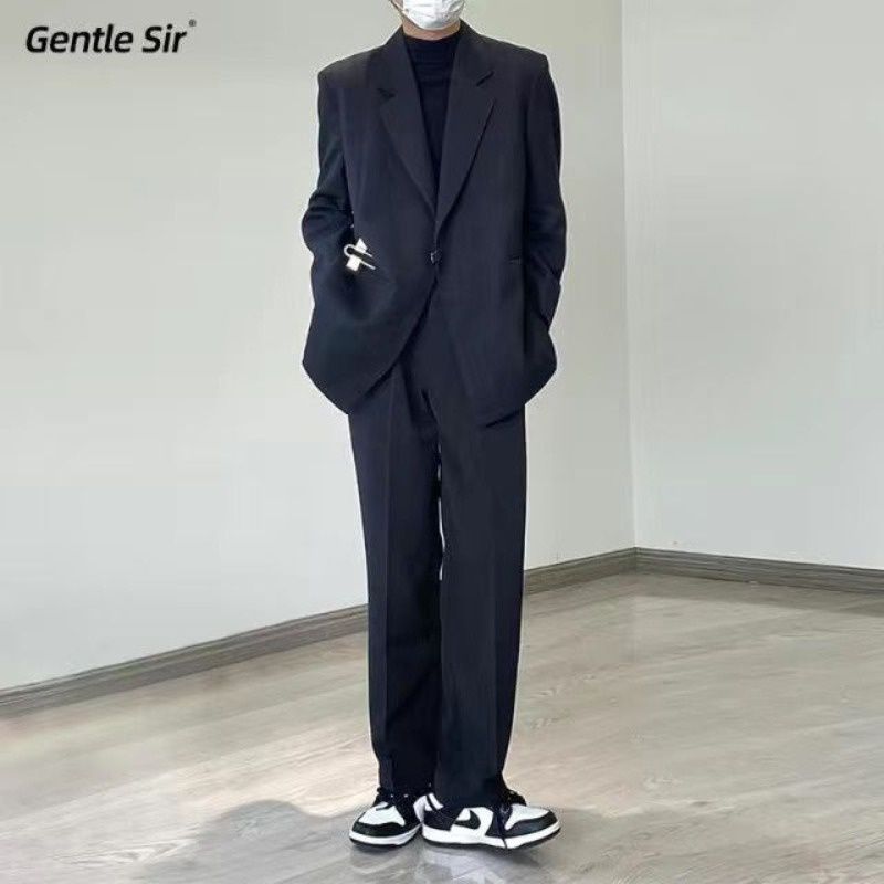 サマースーツ 高級デザイン感 スーツ ブレザー+カジュアルパンツ セットアップメンズ 2点セット サマースーツ 高級デザイン感 スーツ ブレザー+カジュアルパンツ セットアップメンズ 2点セット