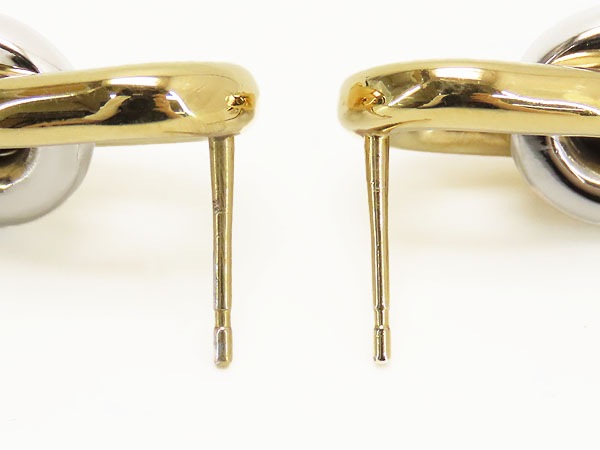 レア美品ルイヴィトンエブリデイチェーンLVスイングピアスゴールドシルバーM00603 レア美品ルイヴィトンエブリデイチェーンLVスイングピアスゴールドシルバーM00603