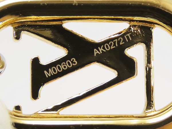 レア美品ルイヴィトンエブリデイチェーンLVスイングピアスゴールドシルバーM00603 レア美品ルイヴィトンエブリデイチェーンLVスイングピアスゴールドシルバーM00603