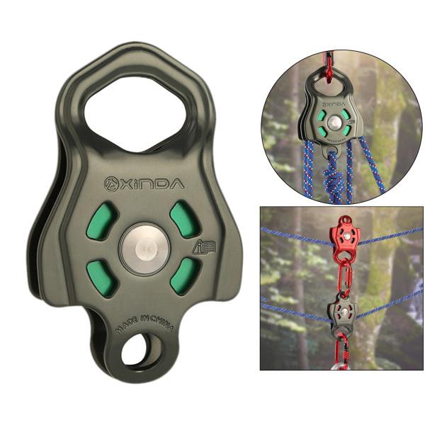 木登り用クライミングプーリーホイール登山用グレーグリーン