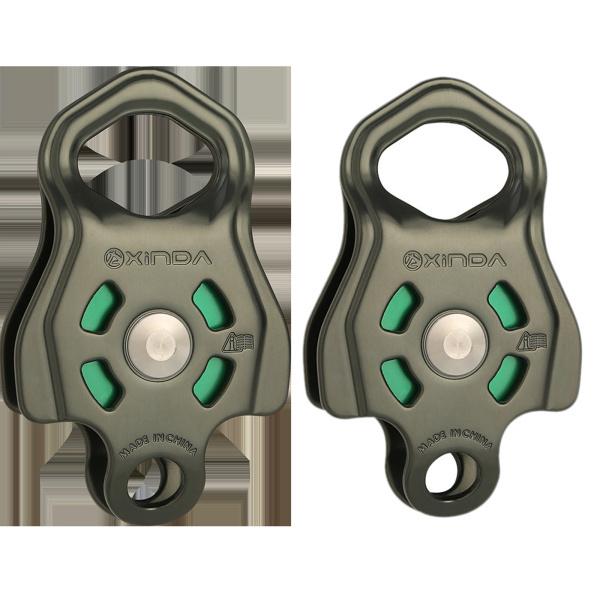 木登り用クライミングプーリーホイール登山用グレーグリーン