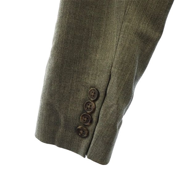 日本製 ウールブレンド テーラードジャケット 7 グレー レディース